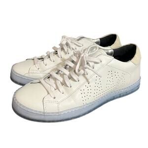 P448 Sneakers‎ White Leather Sneaker Blue Sole Womens Shoes Size 37 US 7